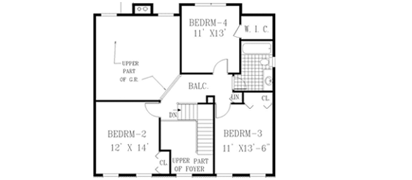 Upper/Second Floor Plan: 43-179