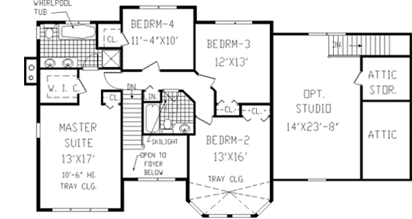 Upper/Second Floor Plan: 43-182