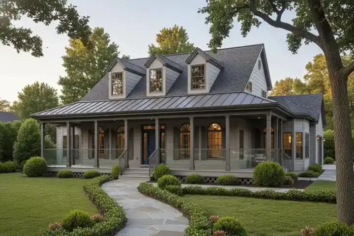 Country house plans 43-185 - front exterior, 2,317 sq ft, 5 bed, 2 bath house plans | Monster House Plans