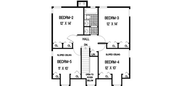 Upper/Second Floor Plan: 43-185