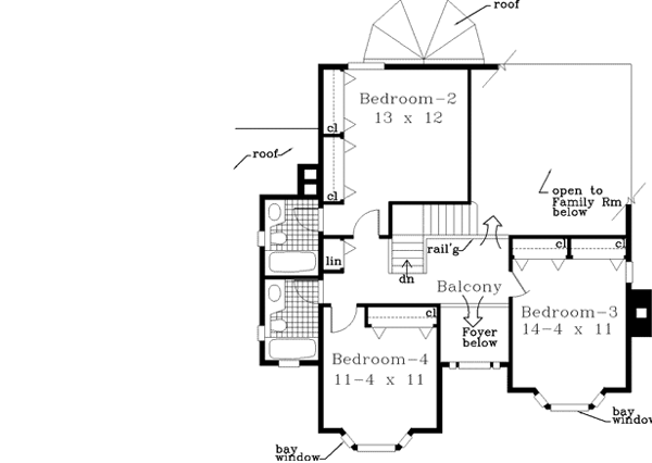 Upper/Second Floor Plan: 43-186