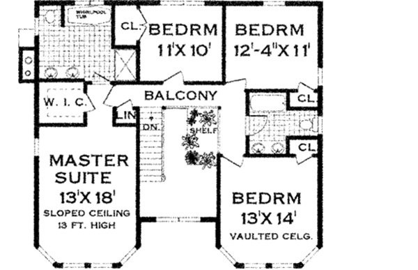 Upper/Second Floor Plan: 43-189