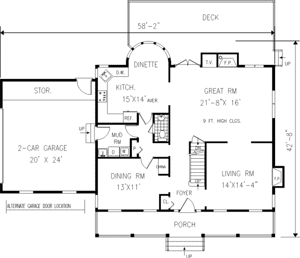 Main Floor Plan: 43-190