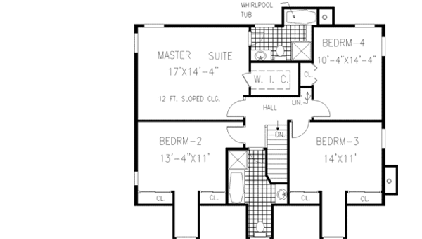 Upper/Second Floor Plan: 43-190