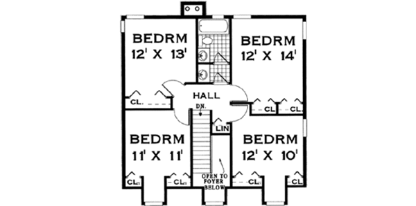 Upper/Second Floor Plan: 43-194