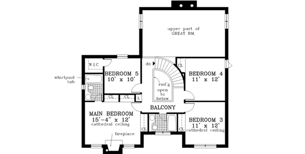 Upper/Second Floor Plan: 43-195