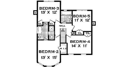 Upper/Second Floor Plan: 43-199