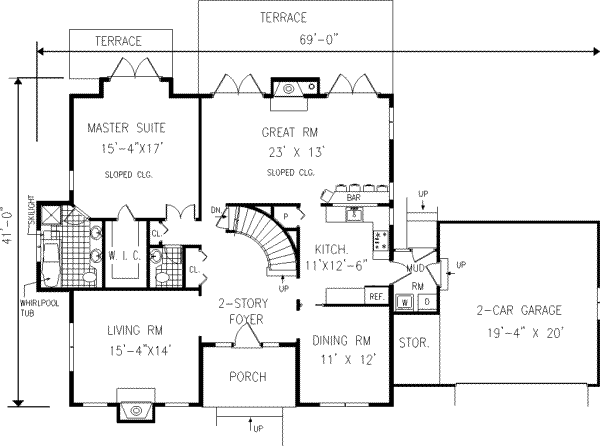Main Floor Plan: 43-200