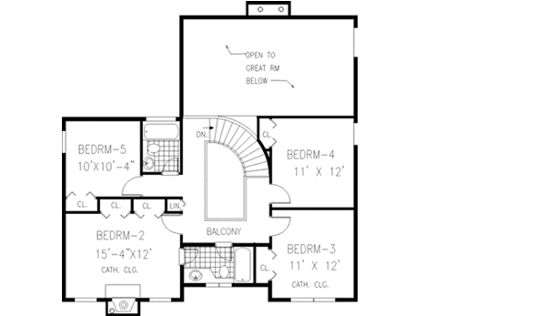 Upper/Second Floor Plan: 43-200
