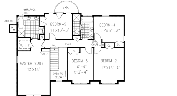 Upper/Second Floor Plan: 43-203