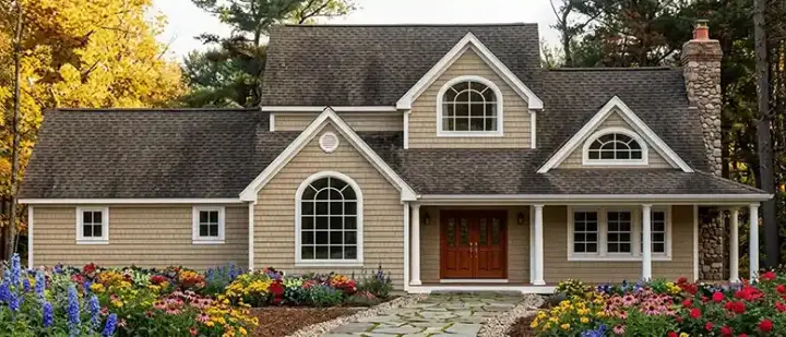 Traditional house plans 43-205 - front exterior, 2,473 sq ft, 4 bed, 2 bath house plans | Monster House Plans