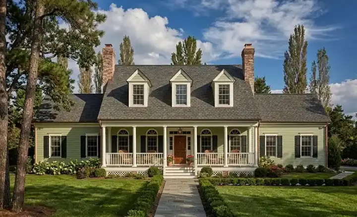 Country house plans 43-207 - front exterior, 2,499 sq ft, 5 bed, 2 bath house plans | Monster House Plans