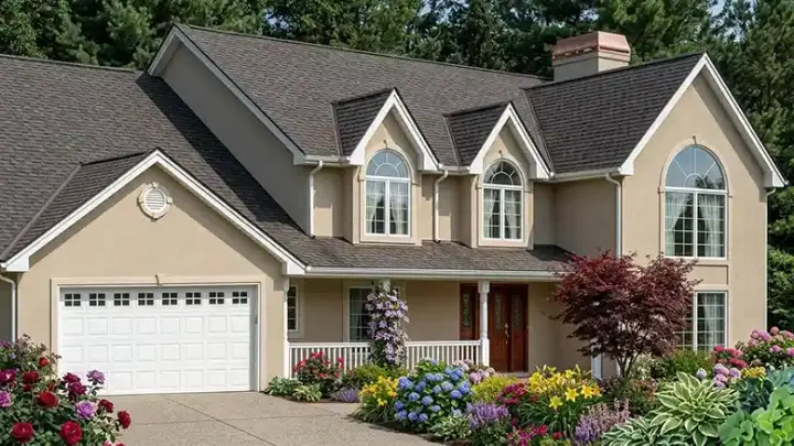 Traditional house plans 43-210 - front exterior, 2,585 sq ft, 5 bed, 2 bath house plans | Monster House Plans