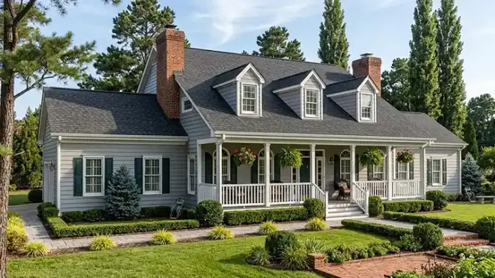 Country house plans 43-214 - front exterior, 2,705 sq ft, 5 bed, 3 bath house plans | Monster House Plans