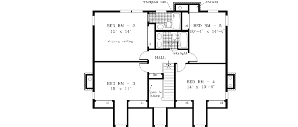 Upper/Second Floor Plan: 43-214