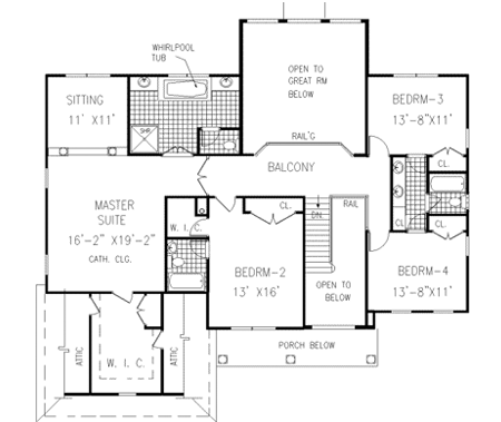 Upper/Second Floor Plan: 43-222