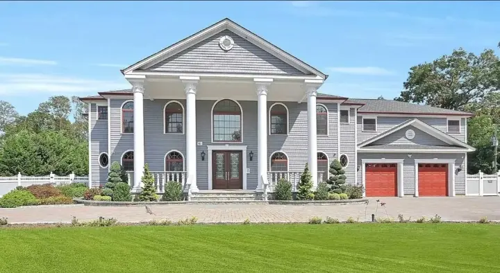 Colonial house plans 43-224 - front exterior, 4,430 sq ft, 3 bed, 3 bath house plans | Monster House Plans
