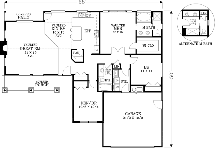 Main Floor Plan: 44-105