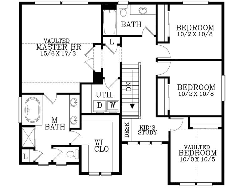 Upper/Second Floor Plan: 44-460