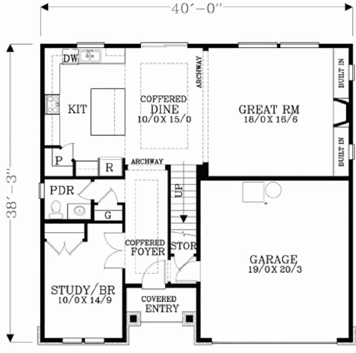 Main Floor Plan: 44-463