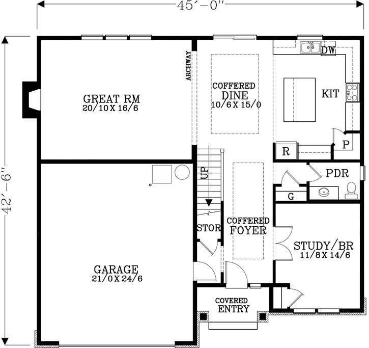 Main Floor Plan: 44-464