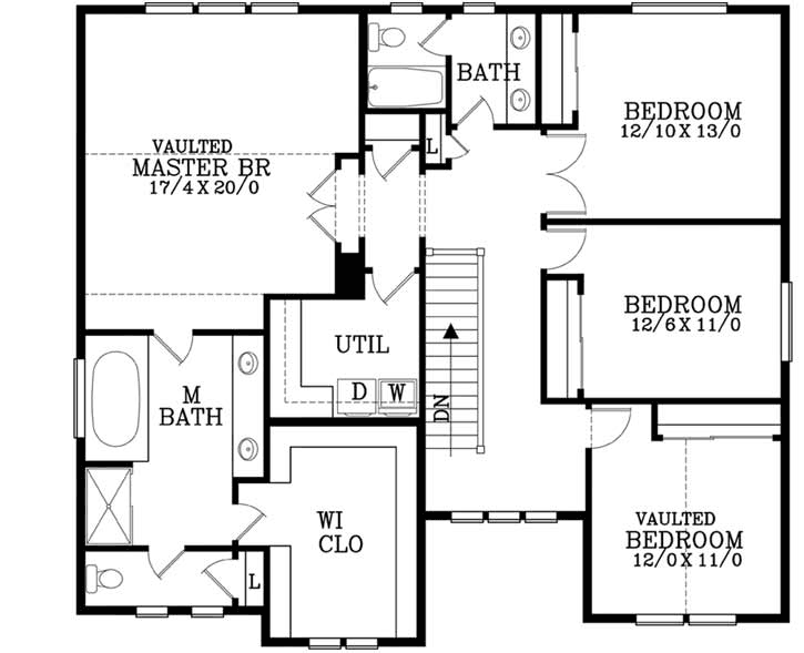 Upper/Second Floor Plan: 44-464