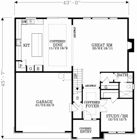 Main Floor Plan: 44-466