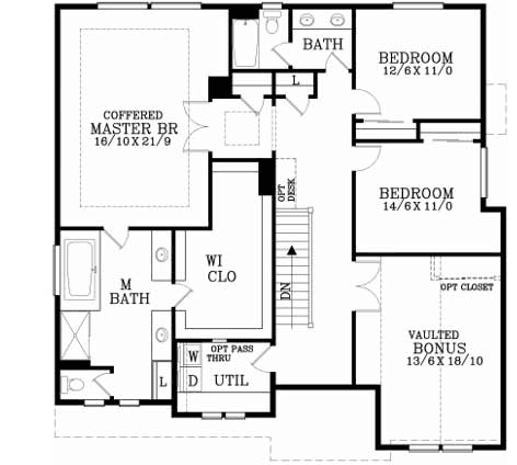 Upper/Second Floor Plan: 44-466
