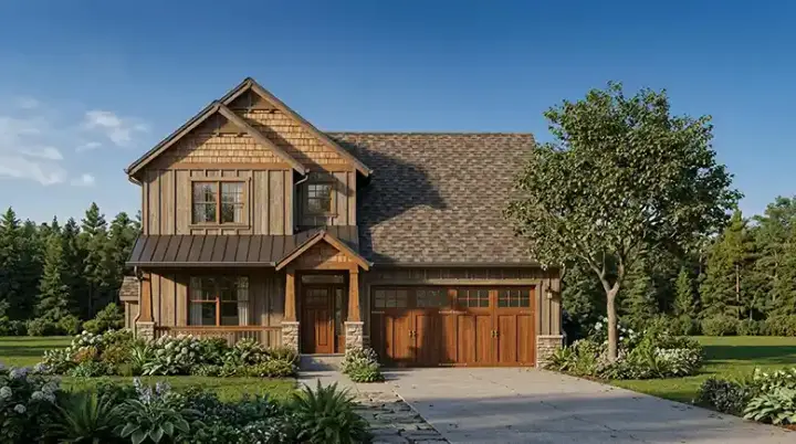 Craftsman house plans 44-471 - front exterior, 2,397 sq ft, 4 bed, 3 bath house plans | Monster House Plans