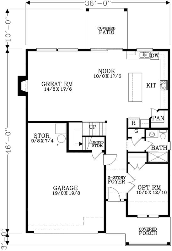 Main Floor Plan: 44-475