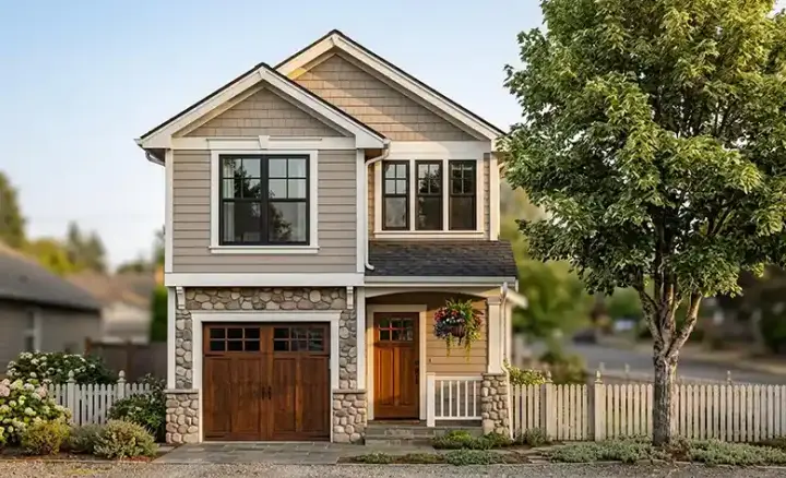 Craftsman house plans 44-476 - front exterior, 1,400 sq ft, 3 bed, 2 bath house plans | Monster House Plans