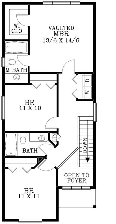 Upper/Second Floor Plan: 44-476