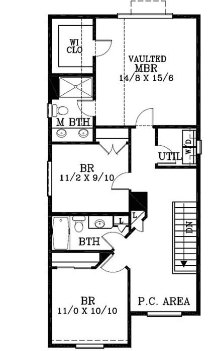 Upper/Second Floor Plan: 44-477