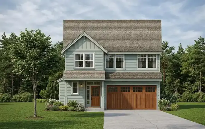 Craftsman house plans 44-478 - front exterior, 2,114 sq ft, 4 bed, 2 bath house plans | Monster House Plans