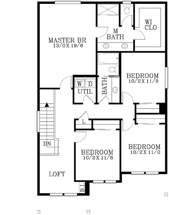 Upper/Second Floor Plan: 44-479