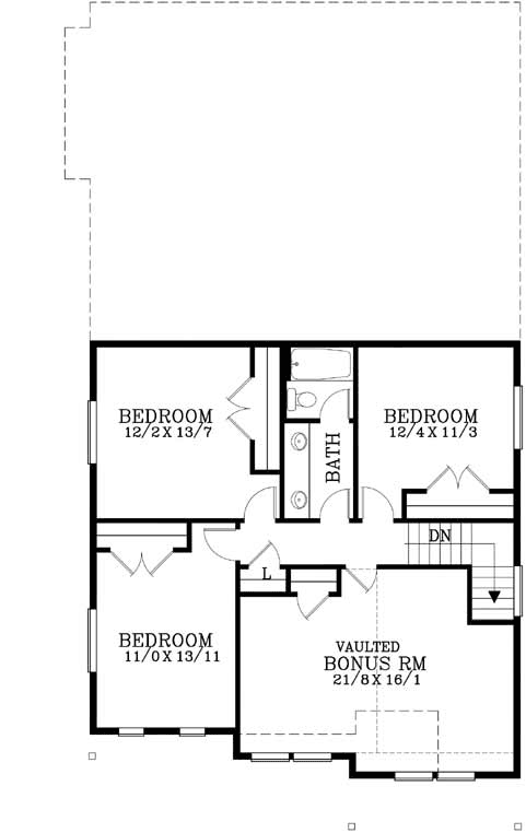 Upper/Second Floor Plan: 44-484
