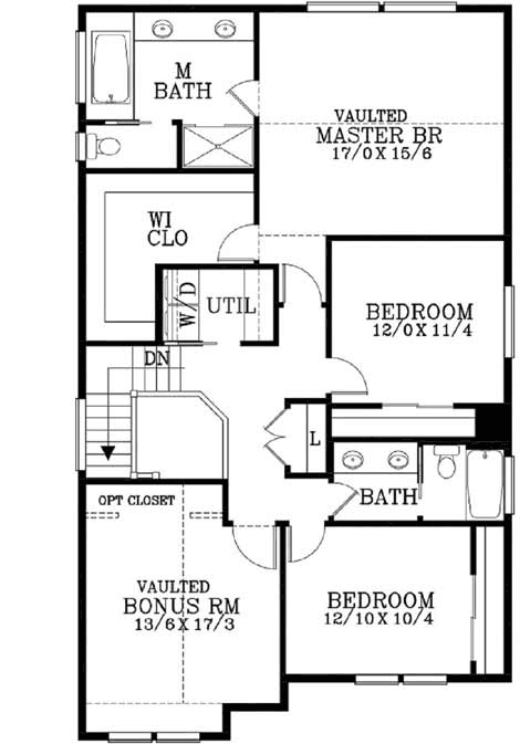 Upper/Second Floor Plan: 44-485