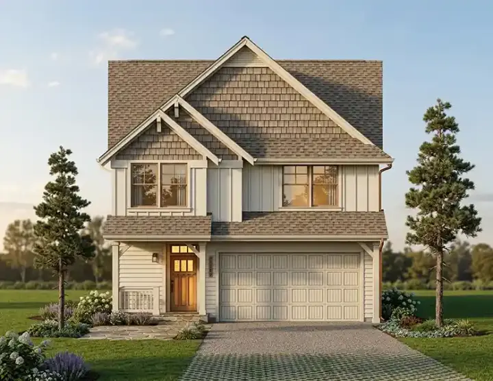 Craftsman house plans 44-486 - front exterior, 2,824 sq ft, 5 bed, 2 bath house plans | Monster House Plans