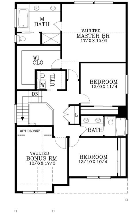 Upper/Second Floor Plan: 44-486