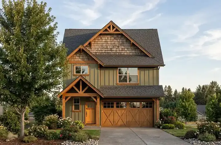 Craftsman house plans 44-488 - front exterior, 2,132 sq ft, 4 bed, 2 bath house plans | Monster House Plans