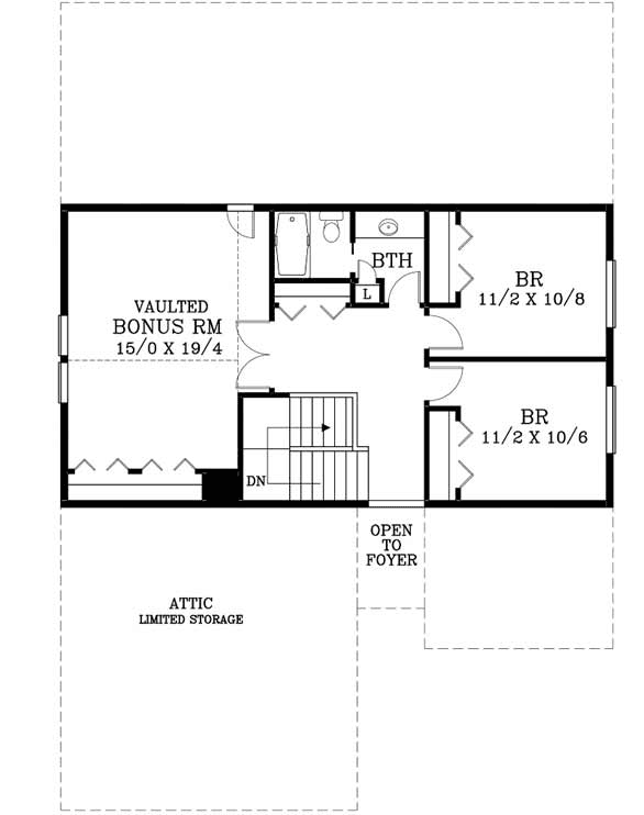 Upper/Second Floor Plan: 44-489