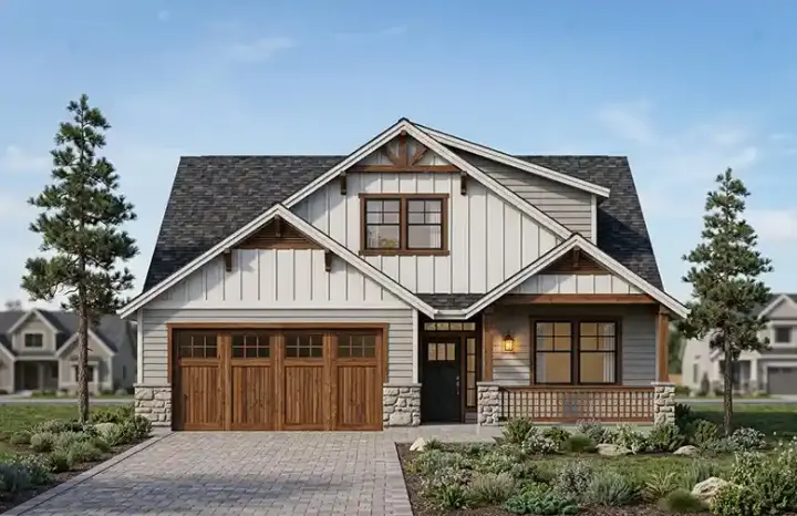Traditional house plans 44-490 - front exterior, 2,580 sq ft, 3 bed, 2 bath house plans | Monster House Plans