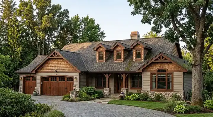 Ranch house plans 44-497 - front exterior, 2,196 sq ft, 3 bed, 2 bath house plans | Monster House Plans