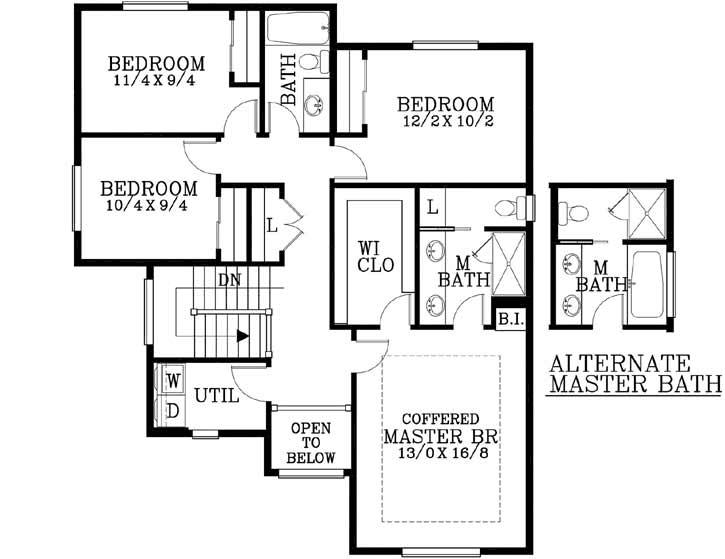 Upper/Second Floor Plan: 44-511