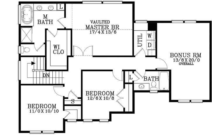 Upper/Second Floor Plan: 44-512