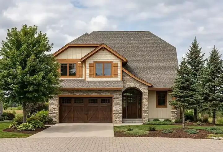 French Country house plans 44-516 - front exterior, 2,028 sq ft, 3 bed, 2 bath house plans | Monster House Plans