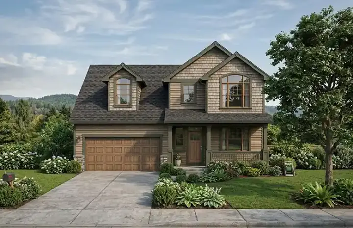 Craftsman house plans 44-518 - front exterior, 1,780 sq ft, 3 bed, 2 bath house plans | Monster House Plans
