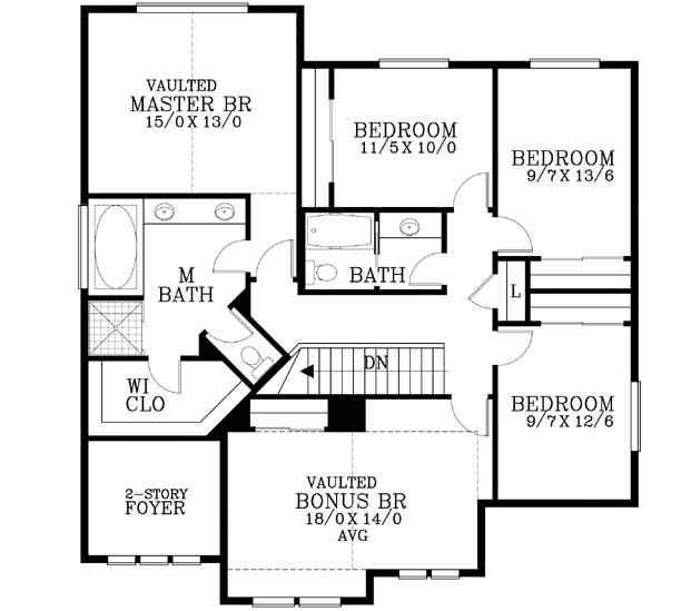 Upper/Second Floor Plan: 44-521