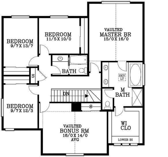 Upper/Second Floor Plan: 44-523