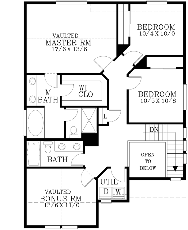 Upper/Second Floor Plan: 44-526